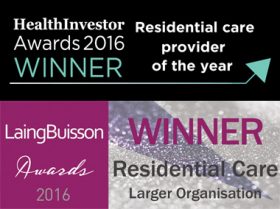 Award winning residential care Avery Healthcare 2016