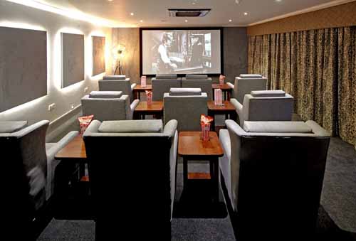 cinema at Luxury Crispin Court Care Home in Stafford