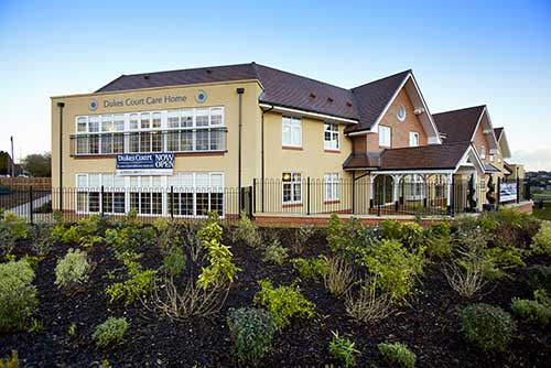 faceade of Private Care Dukes Court Care Home