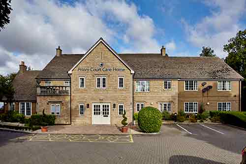 Facade of Priory Court Care Home Stamford Lincolnshire
