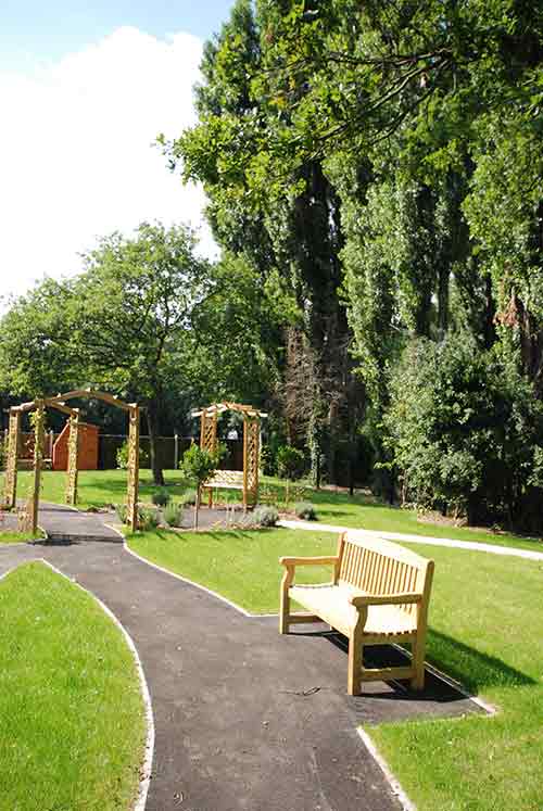 garden of Hinckley House residential care home