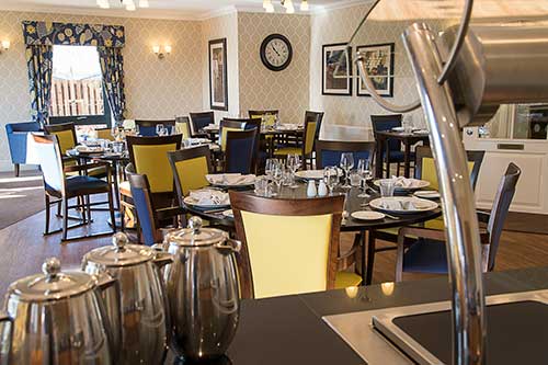 dining room at Spencer House Care Home