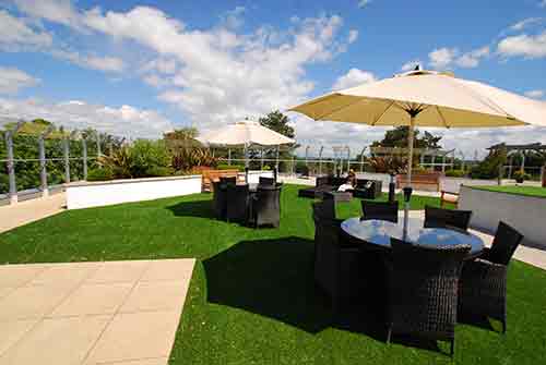 Rooftop garden Darwin Court Care Home in Lichfield