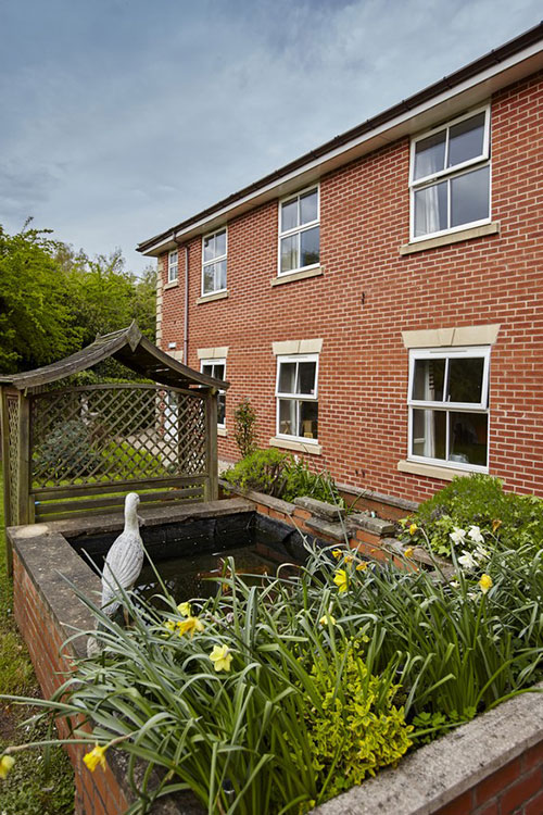 Garden at Rowan Court Residential Care Home Newcastle Under Lyme