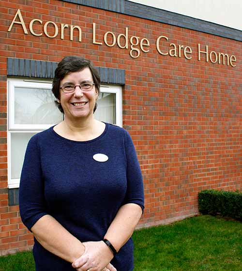 sharon whitehead manager at acorn lodge care home