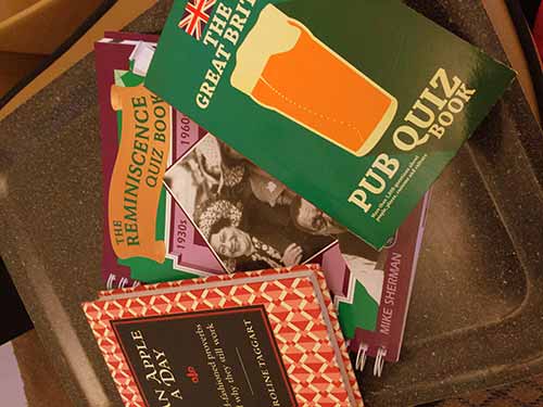 Our regular pub quizzes are popular with our care home residents