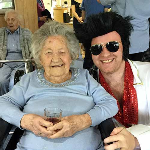Elvis visits our care home