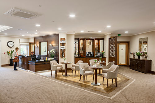 reception at Astbury Manor Residential Care Home in Bracknell Berkshire